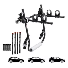 Suporte Transbike Com Presilhas Carro Bike Para 2 Bicicletas Cor Preto