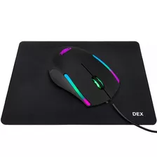 Kit Mouse Gamer Led Rgb Usb 1000 Dpi + Mouse Pad Brinde