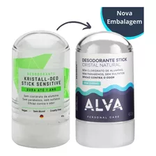 Desodorante Alva Cristal Stick Vegano 60g 100% Natural