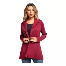 Blazer Feminino Max Acinturado Sobretudo Longo Neoprene