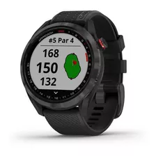 Smartwatch Garmin Approach S42 1.2 Caja 43.4mm De Polímero Gunmetal, Malla Black De Silicona Y Bisel Black De Acero Inoxidable