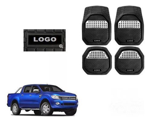 Foto de Tapetes 4pz Bandeja 3d Logo Ford Ranger 2012 2013 2014 2015