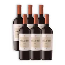 Elementos Vino Malbec X6u 750ml Valle De Cafayate Salta