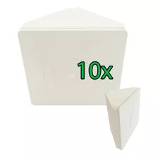 Kit 10 Caixa Sobrepor Cftv Triangular Branca 8,5x8,5x4,5cm