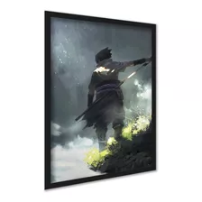 Quadro Decorativo Sasuke Uchiha Naruto Personagem A4 20x30cm