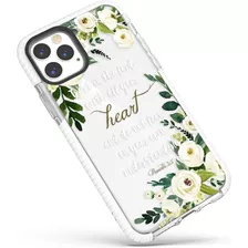 Funda Para iPhone 13 Pro Max -transparente/flores Blancas
