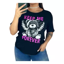 Blusa Feminina Camiseta T-shirt Frase Vida Me Surpreenda