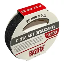 Cinta Antideslizante Autoadhesiva 25mm X 5mt- Rapifix- Color Negro