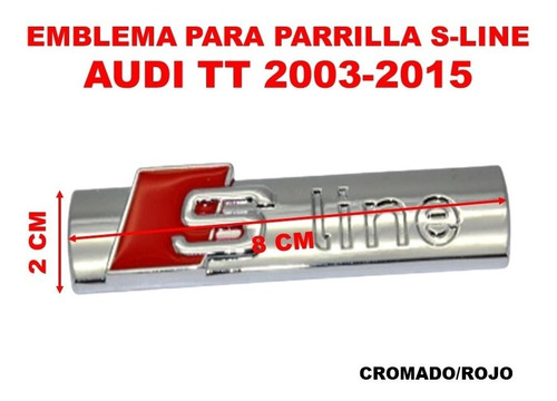 Emblema Para Parrilla S-line Audi Tt 2003-2015 Foto 4