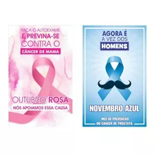 Banner Outubro Rosa E Novembro Azul Cancer Mama Prostata