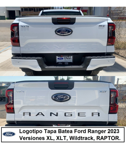 Letras Logotipo Ford Ranger 2023 Tapa Batea Todas Versiones Foto 4