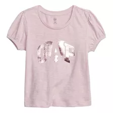 Gap Baby Girls Puff Sleeve Graphic Tee T Shirt, Pink Quartz 