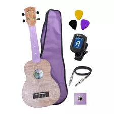 Ukulele Elétrico Winner 21 Abs Soprano Roxo C/ Afinador Cabo