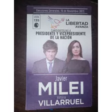 Boletas Electorales Presidenciales Lla-milei Ballotage X10