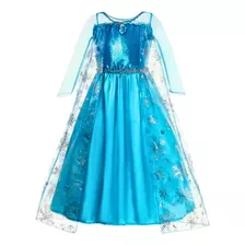 Vestido Fantasia Princesas Infantil Frozen 2 Elza Neve Luxo 