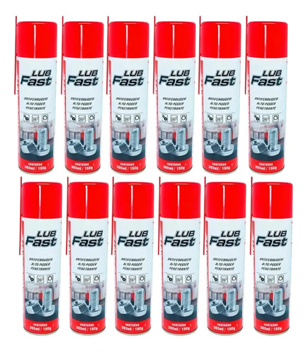 Kit 12un Lubfast Óleo Protetivo Desengripante 300ml