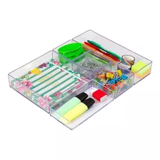 Kit Organizador Modular Com 06 Peças Cristal