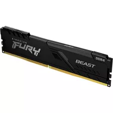 Memoria Ram Fury Beast Ddr4 Gamer Color Negro 8gb 1 Kingston Kf426c16bb/8