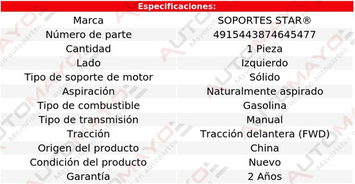 Rep Soporte Transm S Star J2000 Sunbird 2.0l 4 Cil 84-85 Foto 2