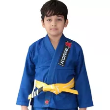 Kimono Infantil Jiu Jitsu Koral Kids Trançado Azul