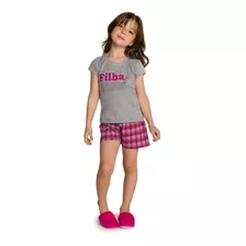 Pijama Infantil Juvenil Menina Xadrez Filha ( Família )