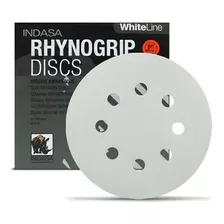 Caixa Com 100 Disco Lixa P220 Rhynogrip White 125mm - Indasa