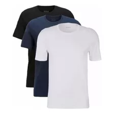 Camisetas Interiores Boss Tricolor Cuello Redondo 3 Pz 412