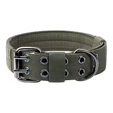 Cuello De Perro Ajustable Militar De Onetigris Con Anillo En