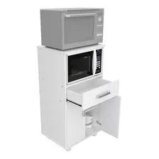 Mueble Organizador Porta Microondas + Grill Premium Blanco