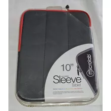 Funda Tablet Protec Microlab Black Sleeve Negro Ribete Rojo