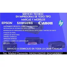 Servicio Técnico De Impresoras Epsom Y Hp A Domicilio.