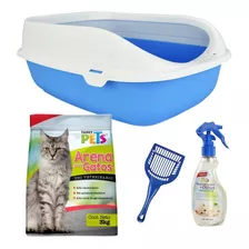 Kit Inicial Para Gato Con Arenero Pala Arena Neutralizador