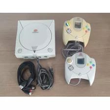 Console Sega Dreamcast Com Gdemu 2 Controles E Vmu