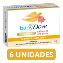 Kit 6 Sabonete Em Barra Baby Dove Hidratação Balanceada 75g