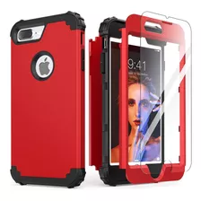 Funda Para iPhone 7 Plus, Rojo/delgada/resistente/rigida