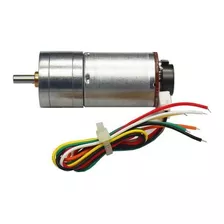 Motor Reductor25d 12v 280rpm Eje 4mm Encoder Jga25-370 Robot