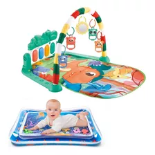 Almofada Água Atividade + Tapete Infantil Piano Dino Menino