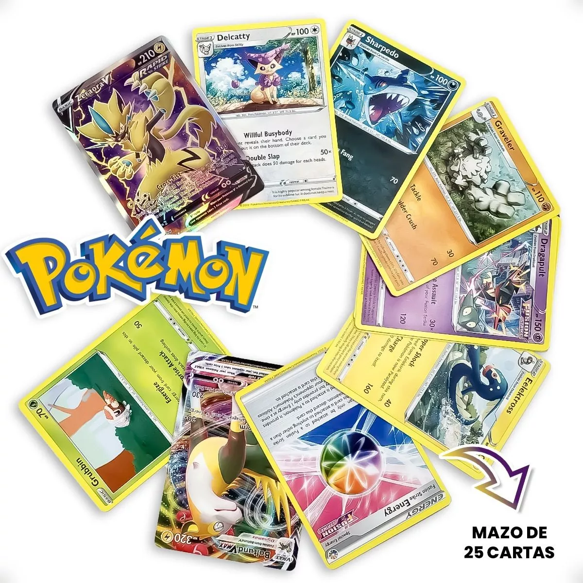 Pokemon Cartas Especiales Comunes Mezcladas Mazo X25 - Otec