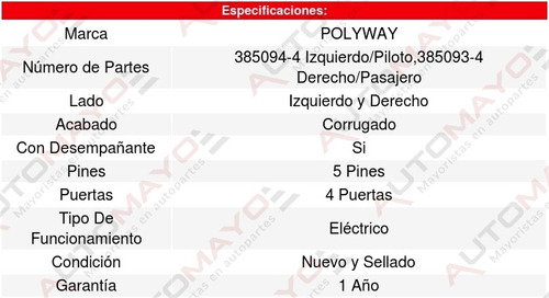 Kit 2 Espejos (de Calidad) Gmc Savana 15-16 Polyway Foto 3