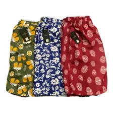 Kit 3 Beach Short Estampados Super Confortáveis Praia