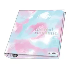 Carpeta Colores Pastel N°3 Escolar Con Ganchos 3x40 Mooving Diseño Pastel Romantic