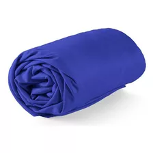 Kit 2 Lençol Casal Para Cama Box Queen Microfibra C Elástico Cor Azul Desenho Do Tecido Liso Com Elástico