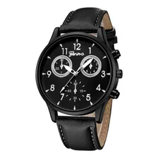 Reloj De Pulsera De Cuarzo Analógico Militar De Cuero Para H