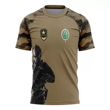 Camiseta Masculina Brasil Militar Exercito Proteção Uv 