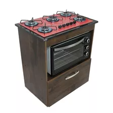 Kit Balcão Ipê Com Cooktop 5 Bocas E Forno Elétrico 48l Plus