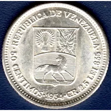 Moneda De Plata Real 50 Céntimos De 1954