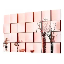 Espelho Decorativo 3d Painel Placa Vidro Moderno Luxo 28 Pçs