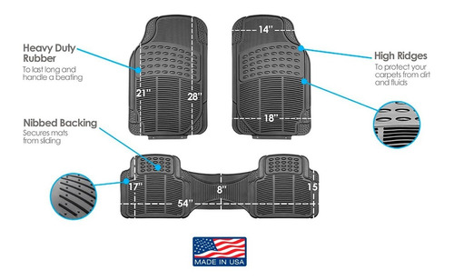 Kit Tapetes 3 Filas Toyota Sienna 2021 Gris Premium Foto 2