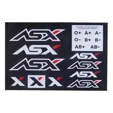 Kit Adesivos Capacete Asx Com Tipo Sanguíneo