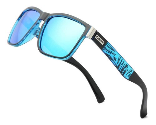 Óculos De Sol Verde Azul Masculino Dubery Polarizado Uv400